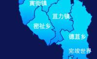 echarts大理白族自治州弥渡县geoJson地图局部颜色渐变效果