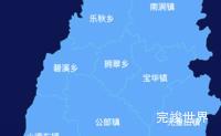 echarts大理白族自治州南涧彝族自治县geoJson地图全局颜色渐变代码演示