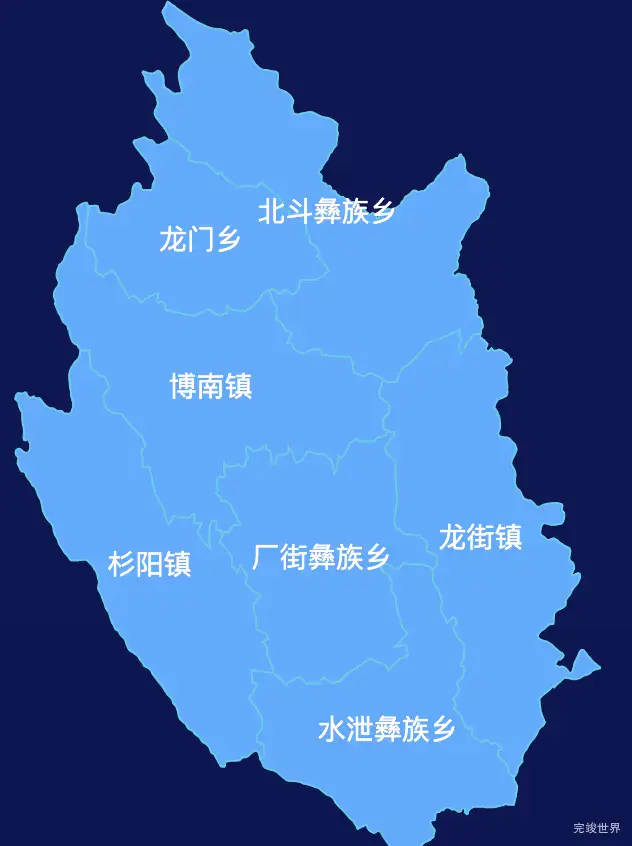 echarts大理白族自治州永平县geoJson地图全局颜色渐变