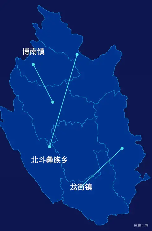 echarts大理白族自治州永平县geoJson地图自定义引导线