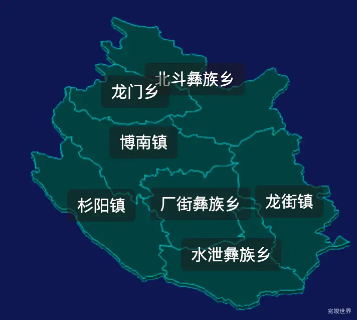 threejs大理白族自治州永平县geoJson地图3d地图