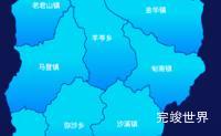 echarts大理白族自治州剑川县geoJson地图局部颜色渐变代码演示