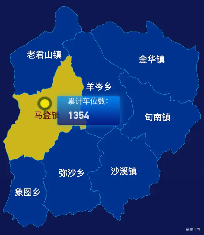 echarts大理白族自治州剑川县geoJson地图点击地图插小旗