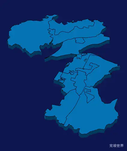 echarts南昌市青山湖区geoJson地图3d地图实例旋转动画