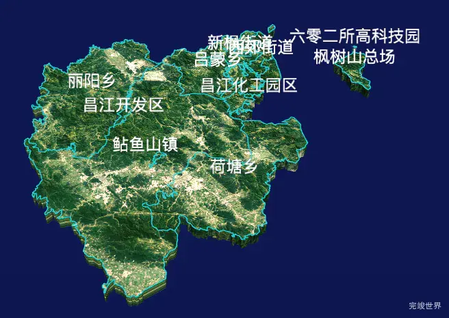 echarts景德镇市昌江区geoJson地图3d地图