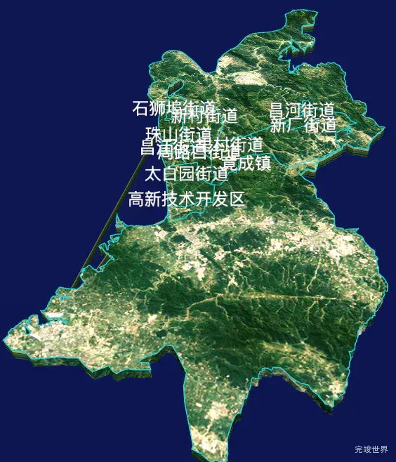 echarts景德镇市珠山区geoJson地图3d地图