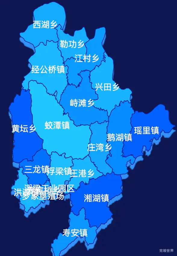 echarts景德镇市浮梁县geoJson地图 visualMap控制地图颜色