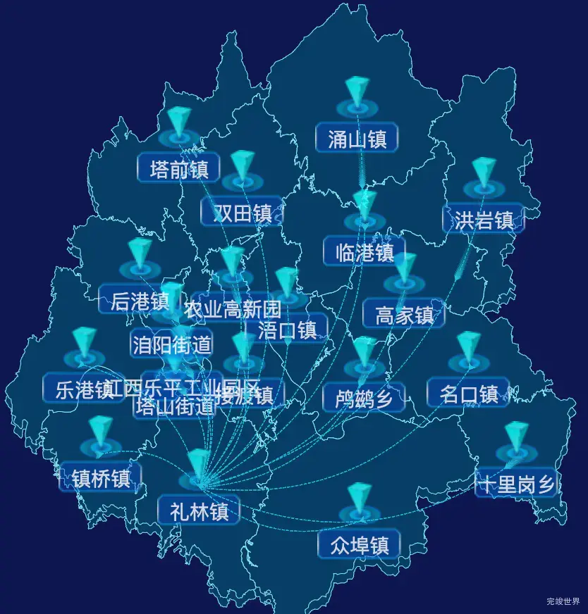 echarts景德镇市乐平市geoJson地图label样式自定义