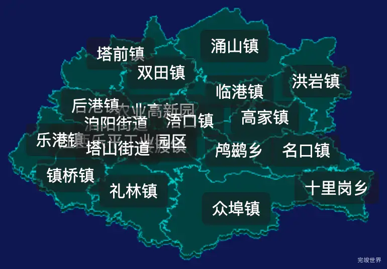 threejs景德镇市乐平市geoJson地图3d地图css2d标签