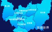 echarts萍乡市安源区geoJson地图局部颜色渐变效果实例