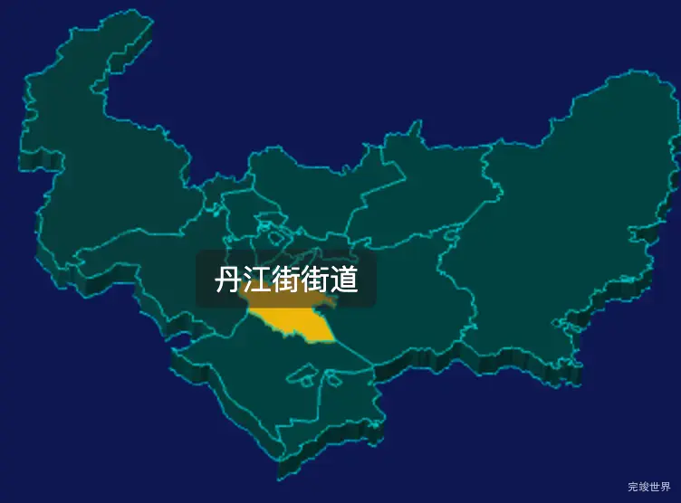 threejs萍乡市安源区geoJson地图3d地图