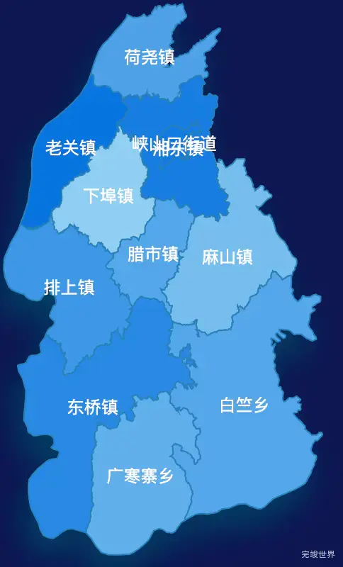 echarts萍乡市湘东区geoJson地图 tooltip轮播