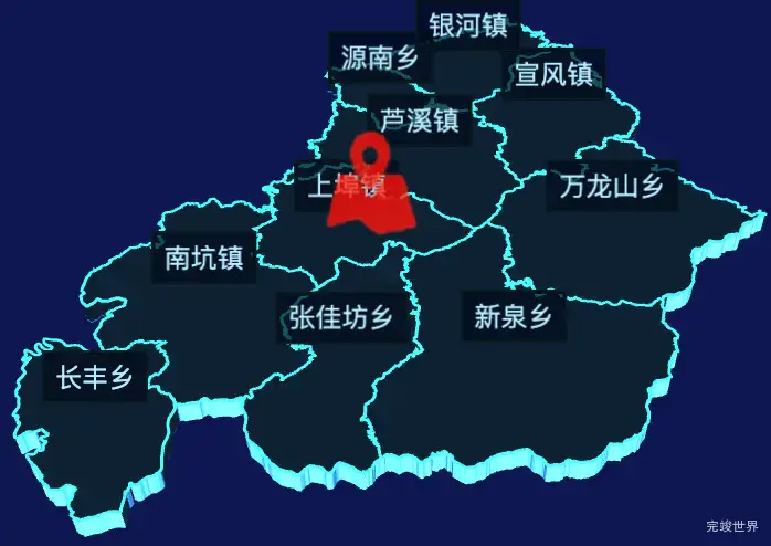 echarts萍乡市芦溪县geoJson地图3d地图自定义图标