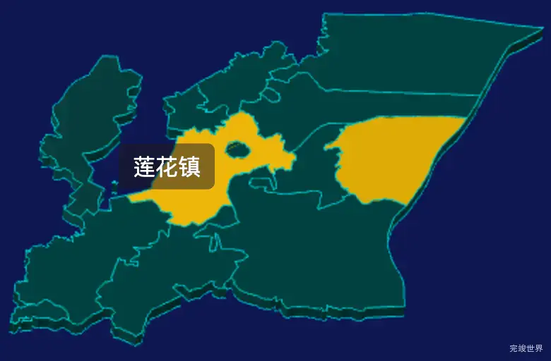 threejs九江市濂溪区geoJson地图3d地图指定区域闪烁