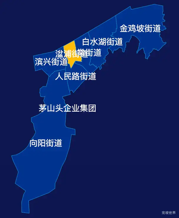 echarts九江市浔阳区geoJson地图指定区域高亮