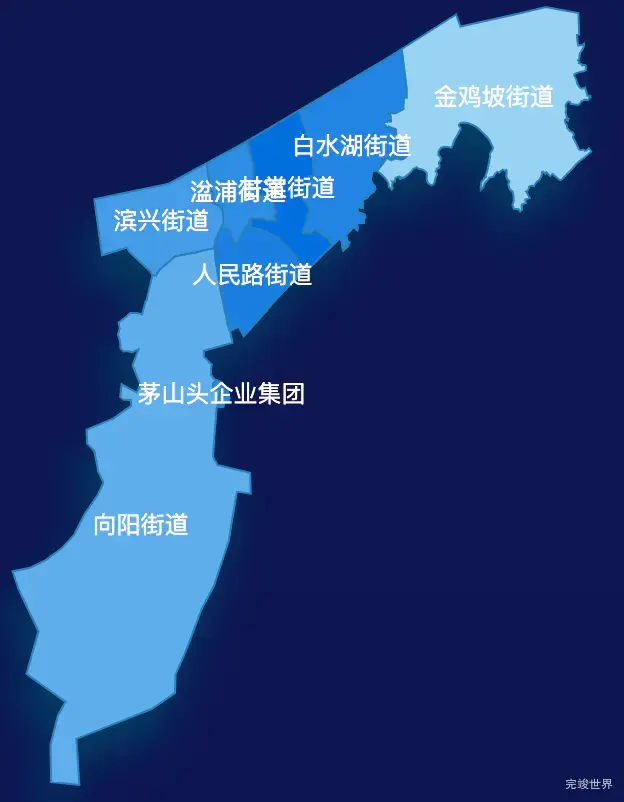 echarts九江市浔阳区geoJson地图 tooltip轮播