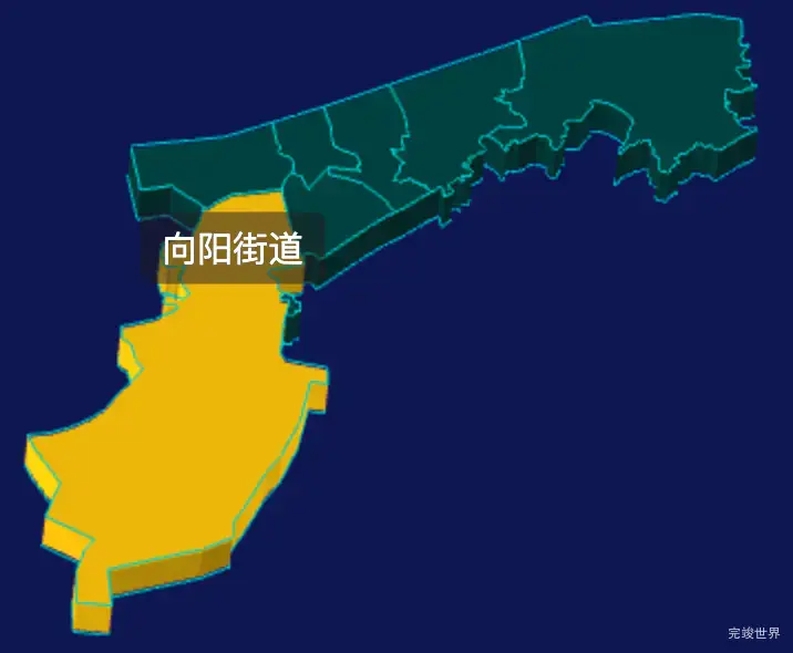 threejs九江市浔阳区geoJson地图3d地图鼠标移入显示标签并高亮