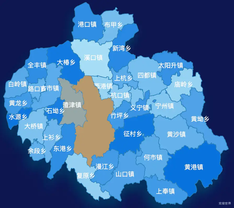 echarts九江市修水县geoJson地图 tooltip轮播