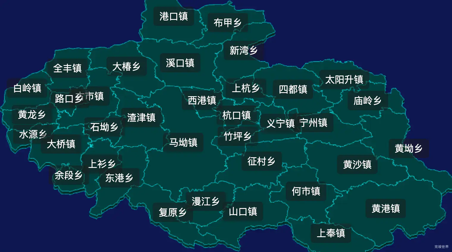 threejs九江市修水县geoJson地图3d地图