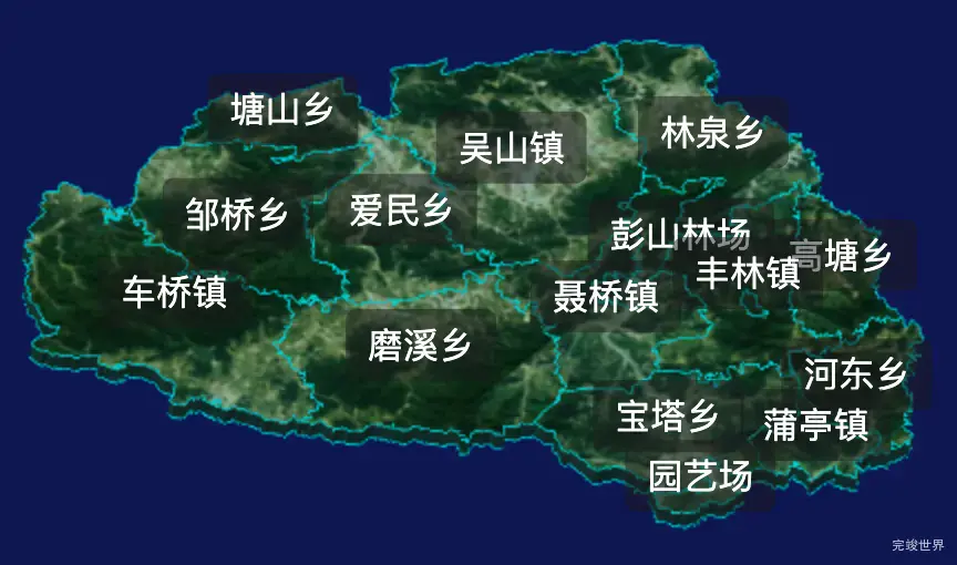 threejs九江市德安县geoJson地图3d地图css2d标签