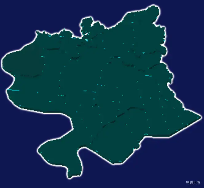 threejs九江市都昌县geoJson地图3d地图添加描边效果