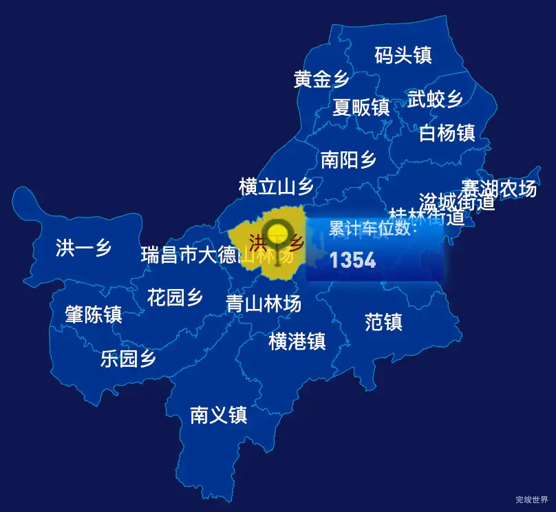 echarts九江市瑞昌市geoJson地图点击地图插小旗