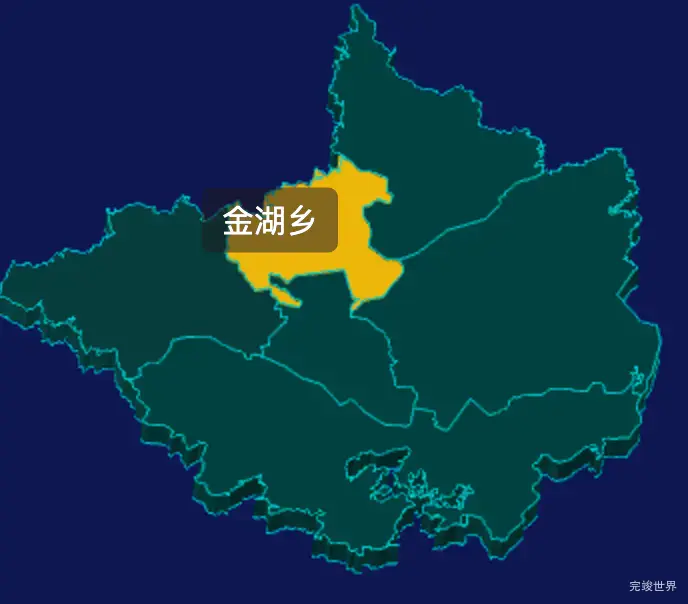 threejs九江市共青城市geoJson地图3d地图指定区域闪烁