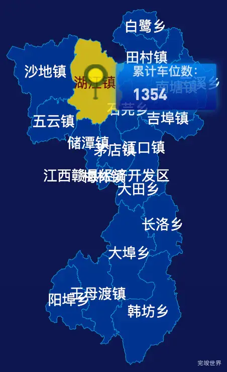 echarts赣州市赣县区geoJson地图点击地图插小旗