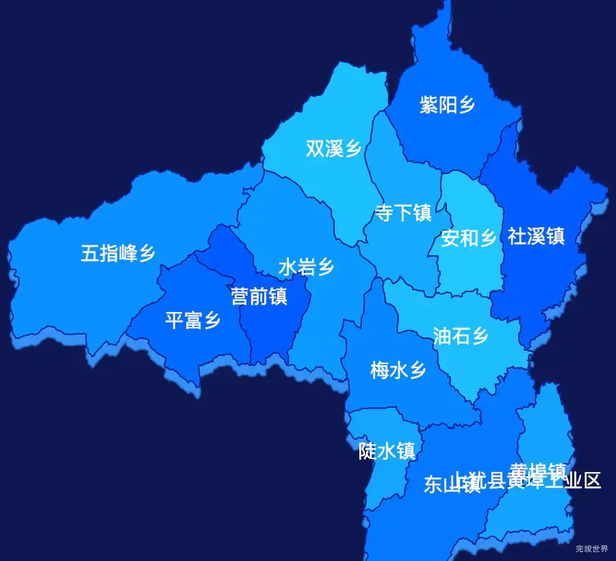 echarts赣州市上犹县geoJson地图 visualMap控制地图颜色