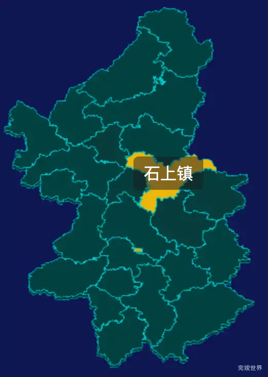 threejs赣州市宁都县geoJson地图3d地图指定区域闪烁