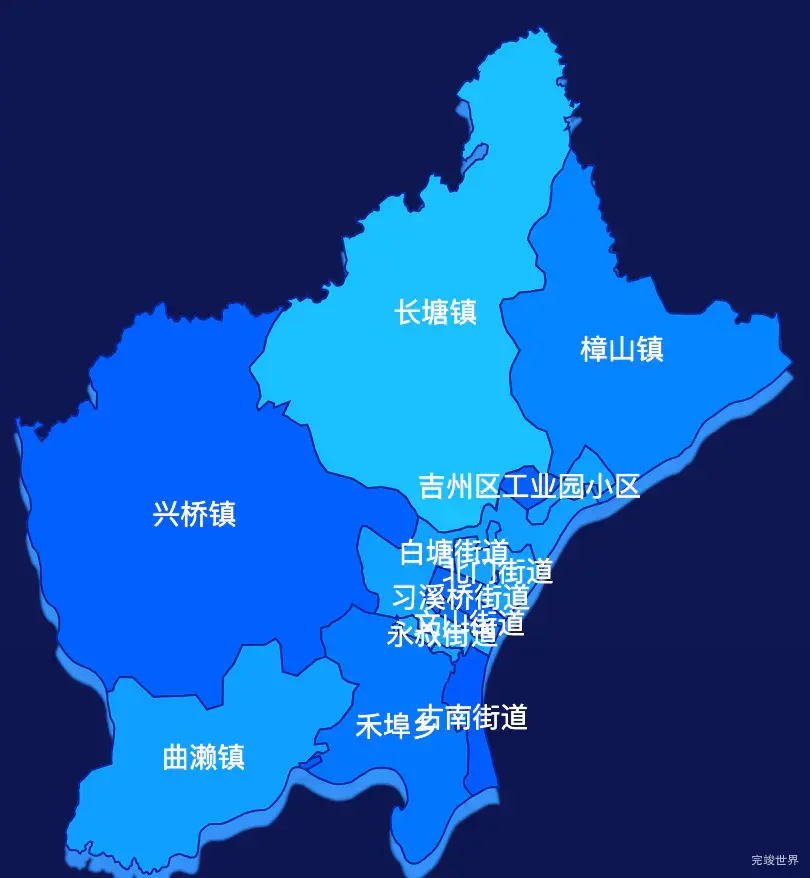 echarts吉安市吉州区geoJson地图 visualMap控制地图颜色