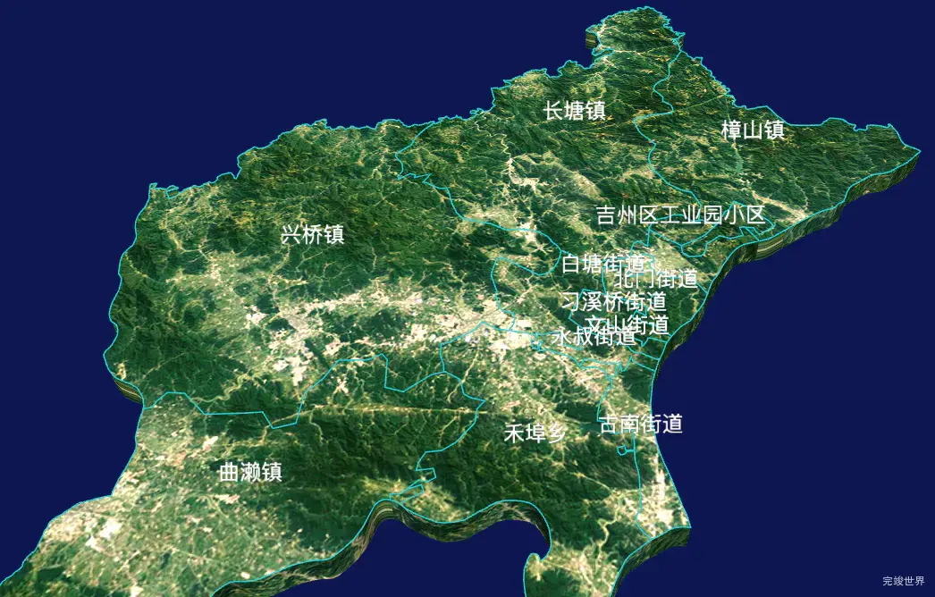 echarts吉安市吉州区geoJson地图3d地图