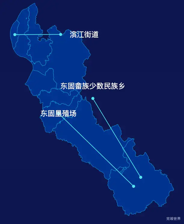 echarts吉安市青原区geoJson地图自定义引导线