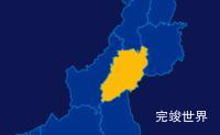 echarts吉安市吉安县geoJson地图区域闪烁效果