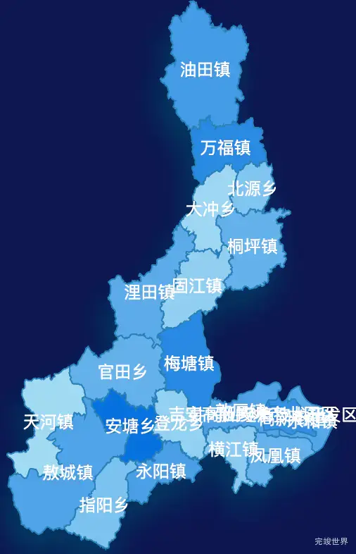 echarts吉安市吉安县geoJson地图 tooltip轮播