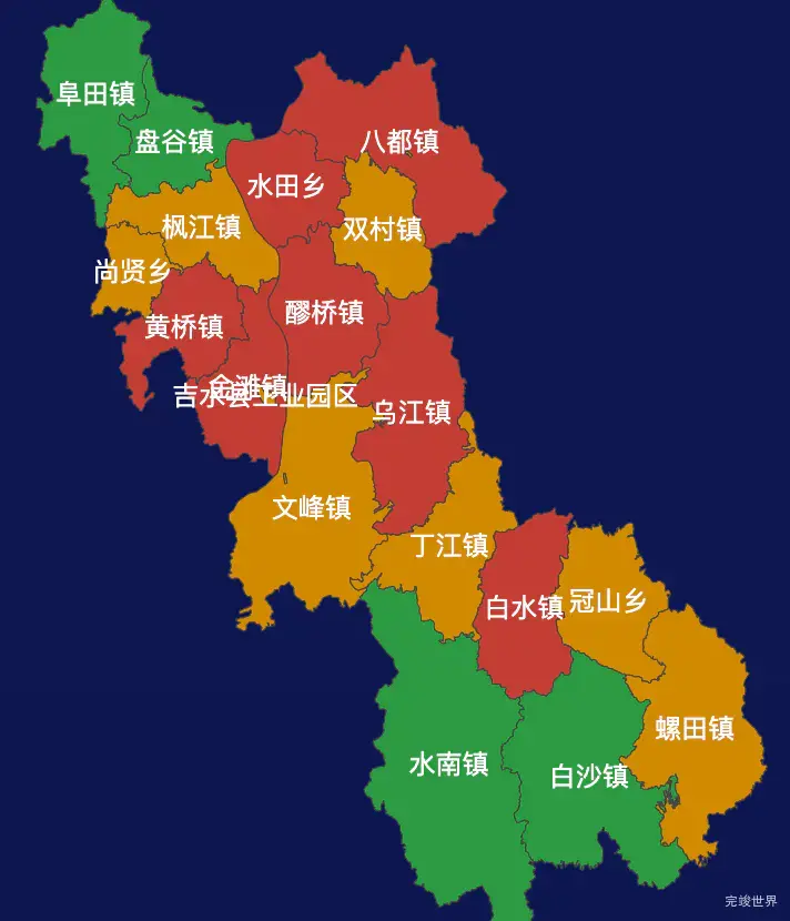 echarts吉安市吉水县geoJson地图tooltip自定义html