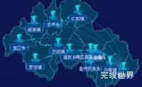 echarts吉安市峡江县geoJson地图label样式自定义代码演示