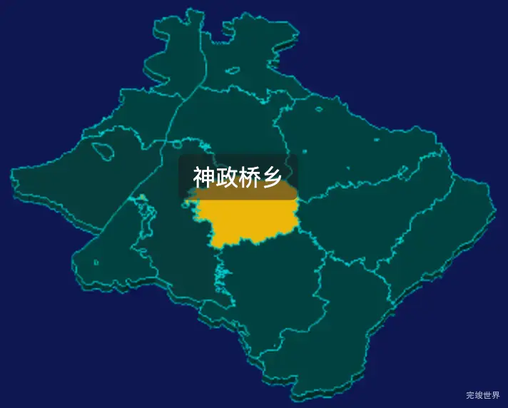 threejs吉安市新干县geoJson地图3d地图指定区域闪烁