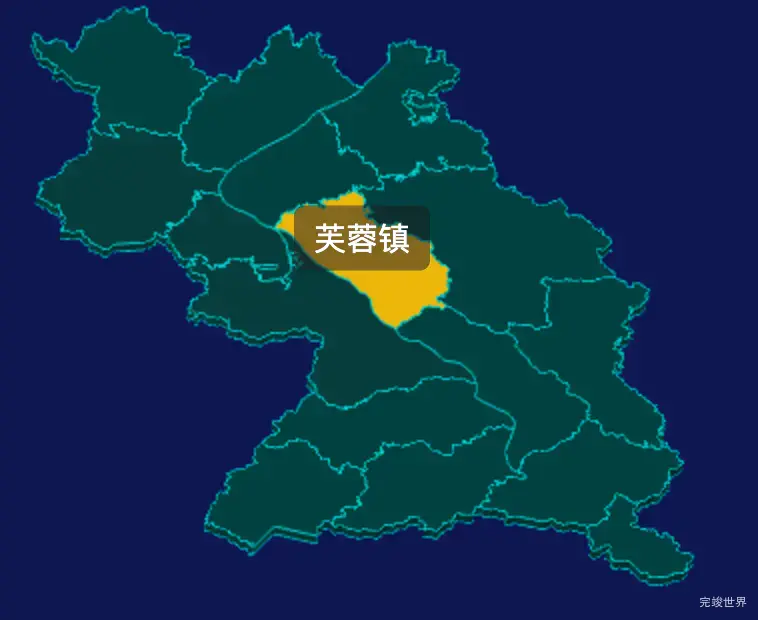 threejs吉安市万安县geoJson地图3d地图