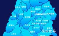 echarts吉安市永新县geoJson地图局部颜色渐变效果