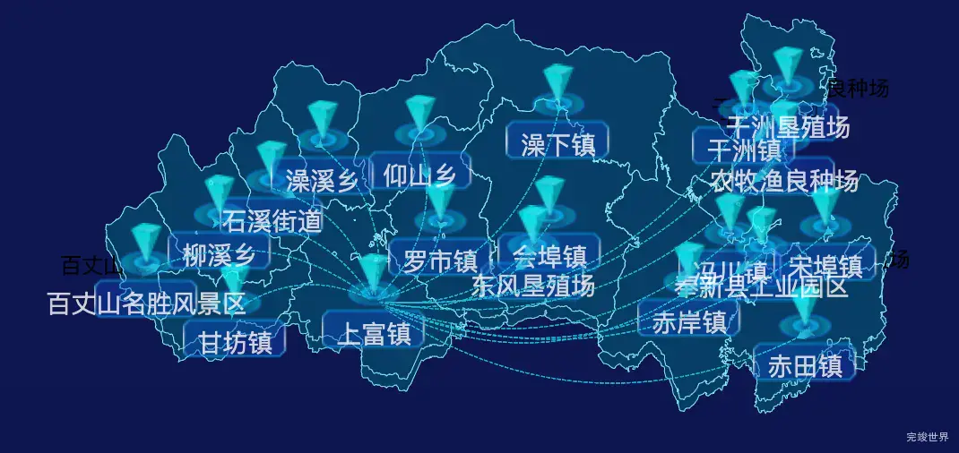 echarts宜春市奉新县geoJson地图自定义label样式