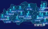 echarts宜春市奉新县geoJson地图自定义label样式效果