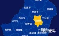 echarts宜春市万载县geoJson地图指定区域高亮实例代码