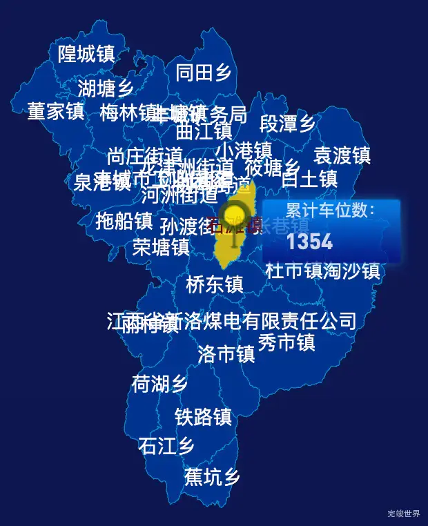 echarts宜春市丰城市geoJson地图点击地图插小旗