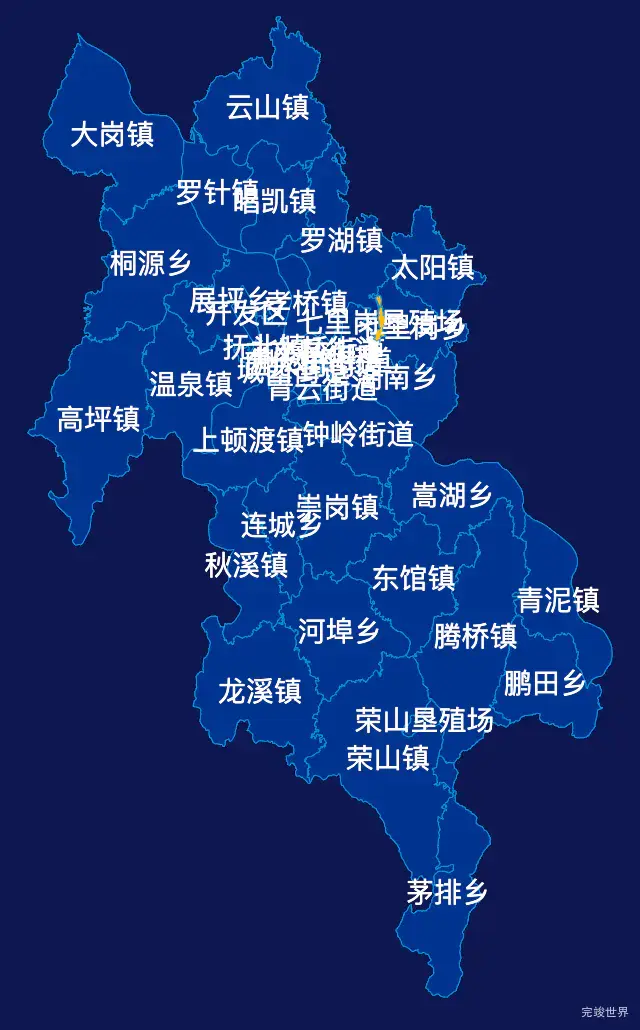 echarts抚州市临川区geoJson地图指定区域高亮