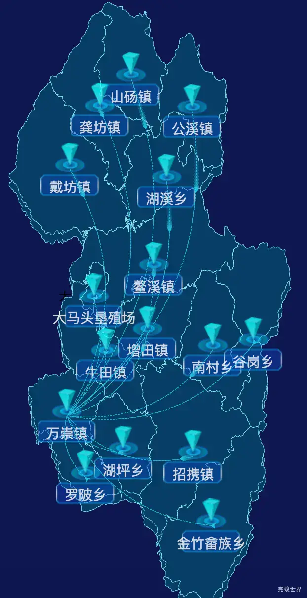 echarts抚州市乐安县geoJson地图label样式自定义