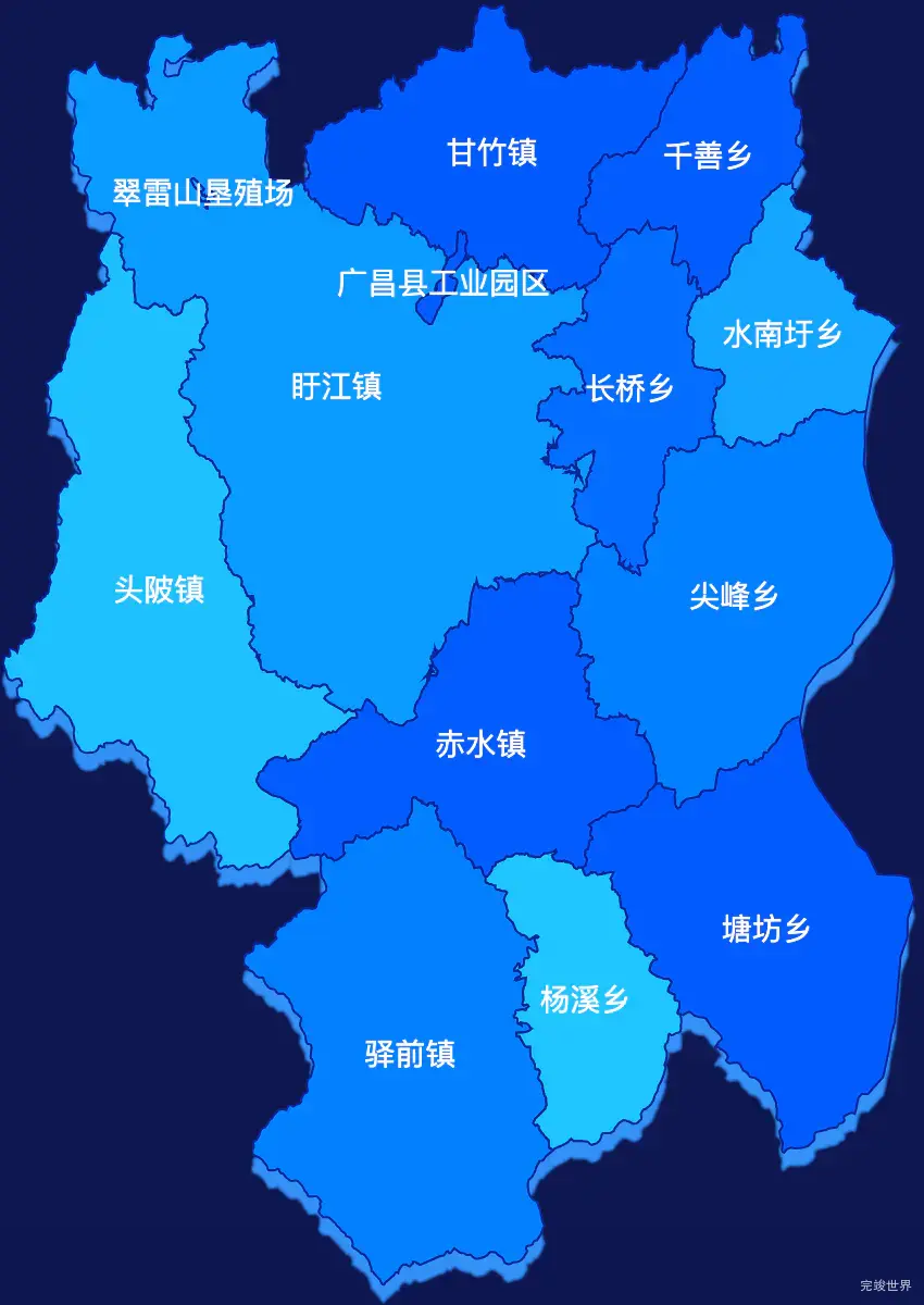 echarts抚州市广昌县geoJson地图 visualMap控制地图颜色