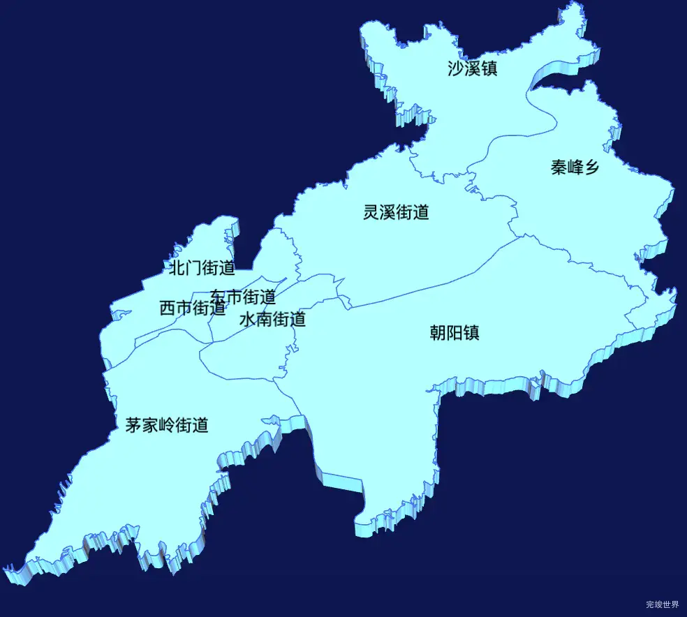 echarts上饶市信州区geoJson地图3d地图