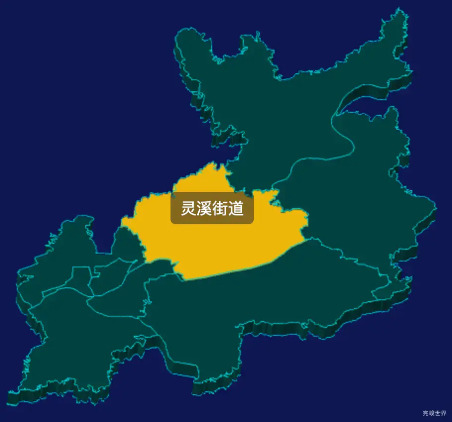 threejs上饶市信州区geoJson地图3d地图