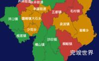 echarts上饶市广丰区geoJson地图定义颜色演示实例